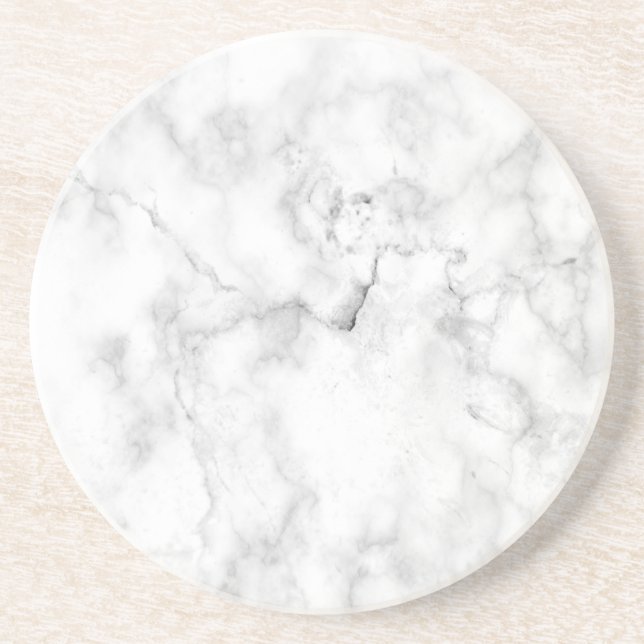 Porta-copos Pousa Papel de Mármore Branco Simples Moderno Rúst (Frente)