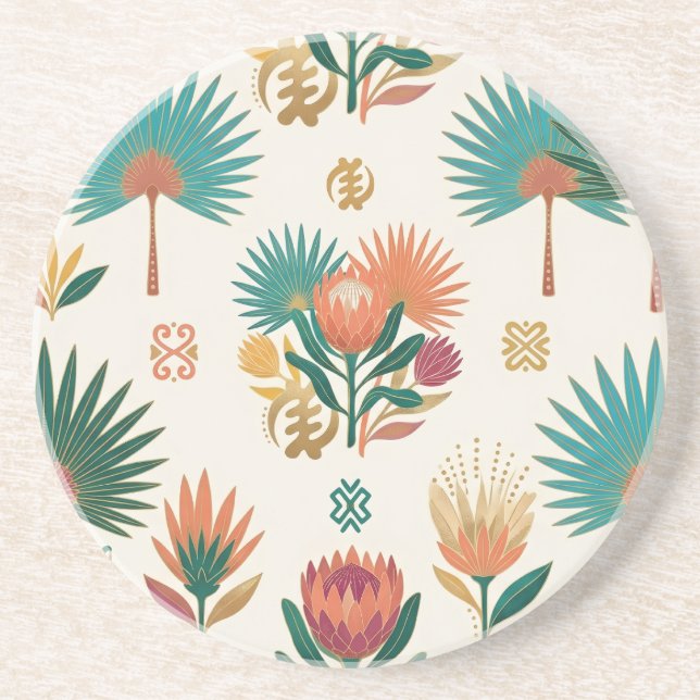 Porta-copos Pousadeiras Botânicas Tropicais do Oásis Dourado (Frente)