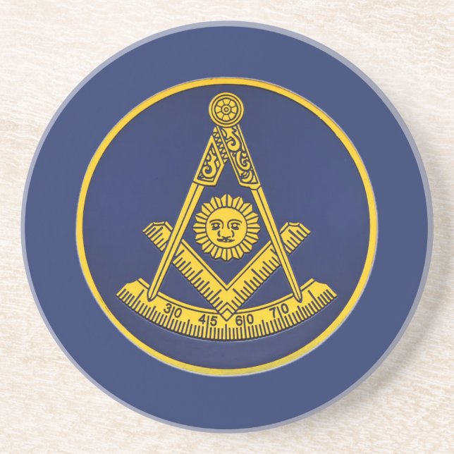 Porta-copos Praça Mestra Freemason e Masonic Compass (Frente)