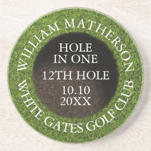 Porta-copos Prêmio Personalizado de Buraco em Um de Golfe