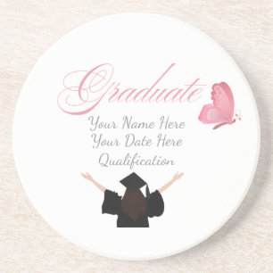 Porta-copos Presente Personalizado de Formatura Rosa, Nome Cus
