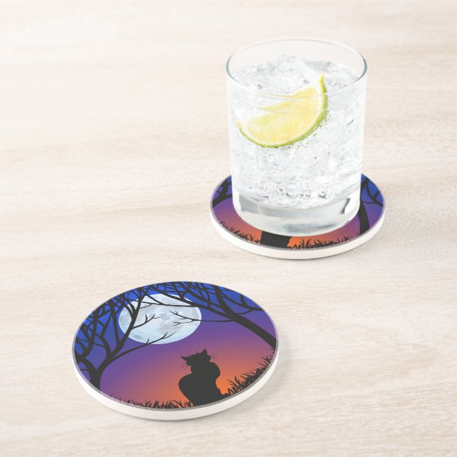 Porta copos Preta de Gato de Arte Gato Gi (Lateral)