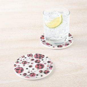 Porta-copos Preto Dalmatian e vermelho com bolinhas