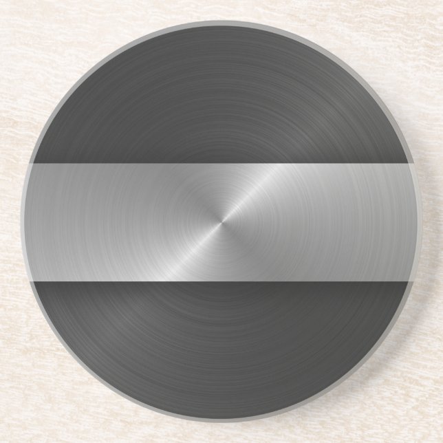 Porta-copos Preto e aço (Frente)