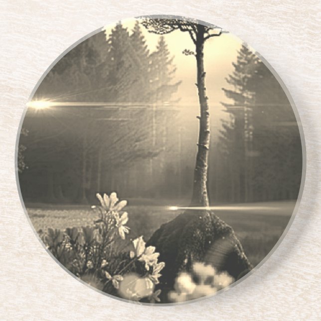 Porta-copos Preto e branco (Frente)