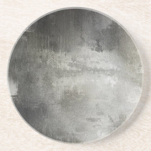 Porta-copos preto e branco abstrato do grunge da arte textured