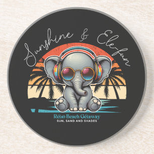 Porta-copos Primavera Sunshine e Ele se diverte Retro Beach.