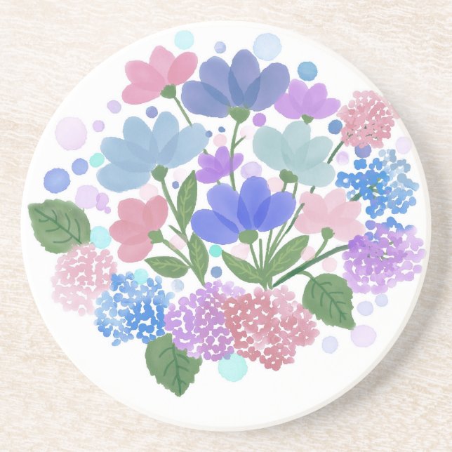 Porta-copos Primavera Watercolor Floral (Frente)