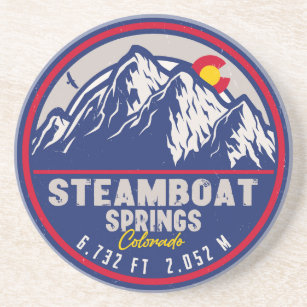 Porta-copos Primaveras Steamboat Colorado Retro Sunset Souveni
