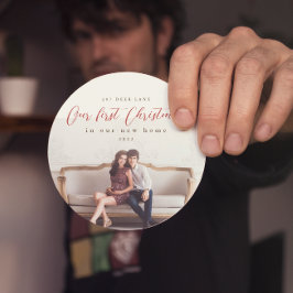 Porta-copos Primeiro Natal em nossa Foto do Novo Endereço Domé