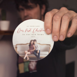 Porta-copos Primeiro Natal em nossa Foto do Novo Endereço Domé