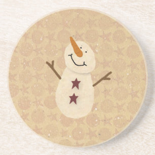 Porta copos primitiva de Snowman