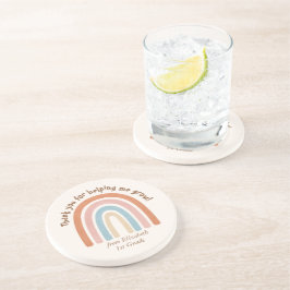 Porta-copos Professor de Arco-Íris Moderno, Aquarela Obrigado
