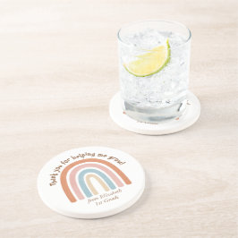 Porta-copos Professor de Arco-Íris Moderno, Aquarela Obrigado