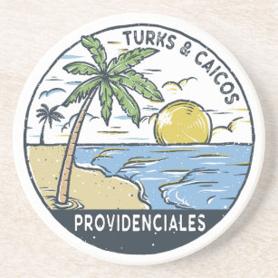 Porta-copos Providenciales Turks e Caicos Vintage