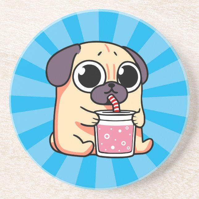 Porta-copos Pug Gato (Frente)