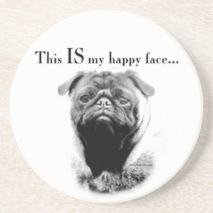 Porta-copos Pug Happy Face