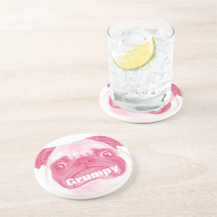 Porta-copos Puggy Mal-Humorado PINK Personalizado