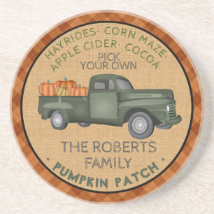 Porta-copos Pumpkin Patch Fazenda Rustic Fall Xadrez Vintage T