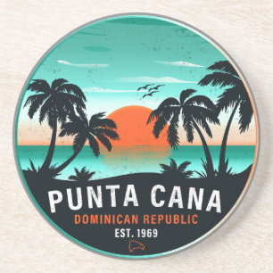 Porta-copos Punta Cana Dominicana Retro Sunset Souvenir 60 ano