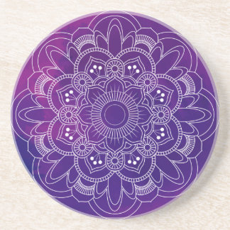 Porta-copos Purple Mandala Sandstone