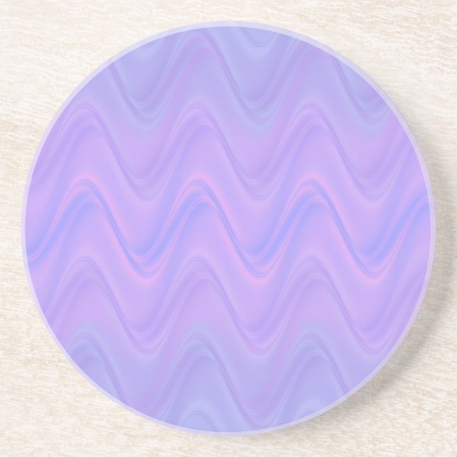 Porta-copos Purple Pink Wavy Lines Pattern (Frente)