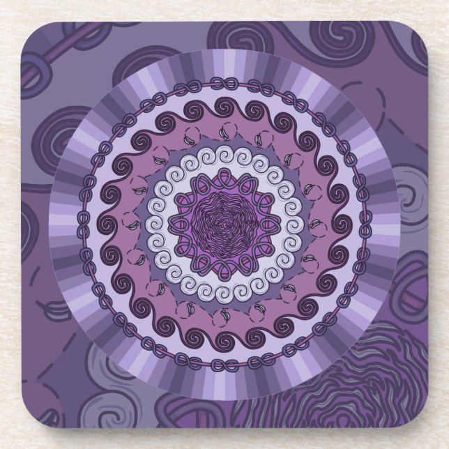 Porta copos Quadrada Wind Mandala (Frente)