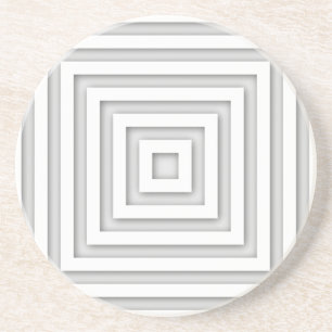 Porta-copos Quadrado Geométrico Branco