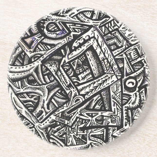 Porta-copos Quadrado Um, de Brian Benson (Frente)