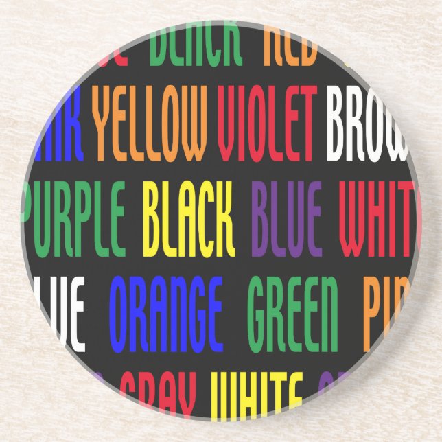 Porta-copos Qual é a minha cor? (Frente)