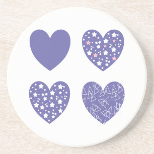 Porta-copos Quatro Veri Peri Hearts