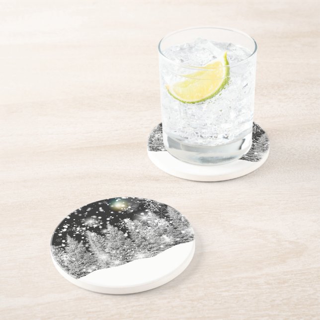 Porta-copos Queda de neve do solstício de inverno (Lateral)