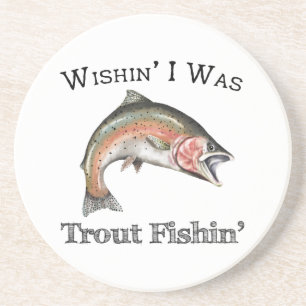 Porta-copos Queria Que Eu Fosse Trout Fishin