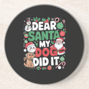 Porta-copos Querido Papai Noel Meu cachorro fez isso Funny Nat