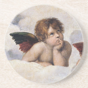 Porta-copos Querubins, anjos alados pintura de Raffael