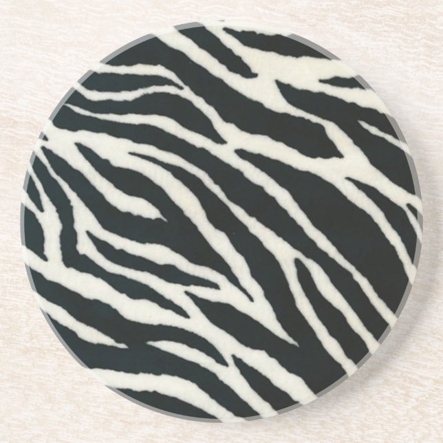 Porta-copos RAB Rockabilly Zebra Imprime Preto e Branco (Frente)