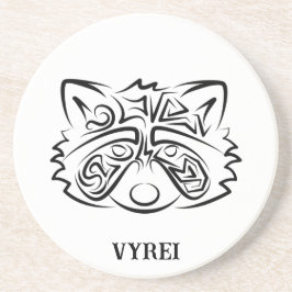 Porta-copos Racconon Tribal Negro e Branco