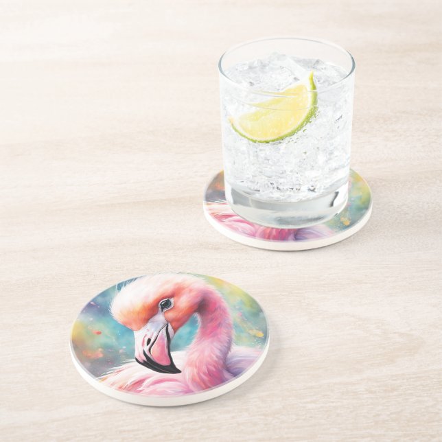 Porta-copos Rainbow Birds Flamingo 2 (Lateral)