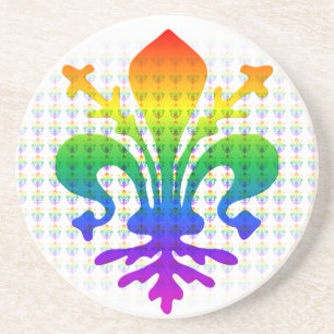 Porta-copos Rainbow Fleur-de-lis