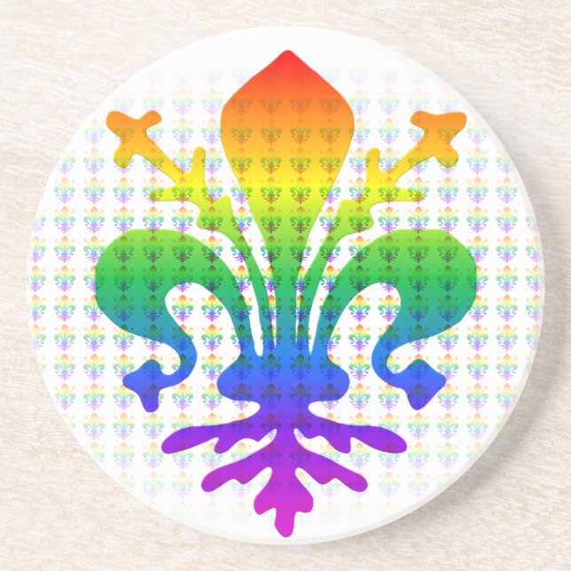 Porta-copos Rainbow Fleur-de-lis (Frente)