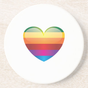 Porta-copos Rainbow Heart