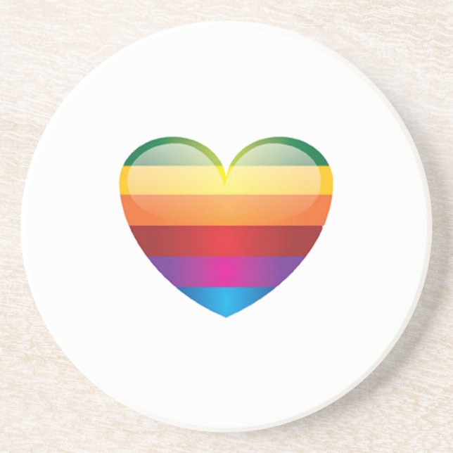 Porta-copos Rainbow Heart (Frente)