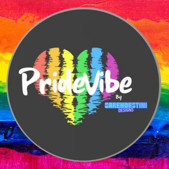 Porta-copos Rainbow Heart PrideVibe: Proteja com Orgulho (Criador carregado)