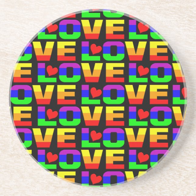 Porta copos Rainbow Love (Frente)