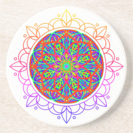 Porta copos Rainbow Mandala Boho Sandstone