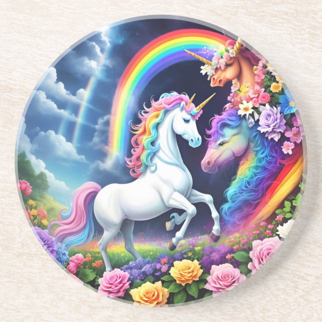 Porta-copos Rainbow Unicorn One (Frente)
