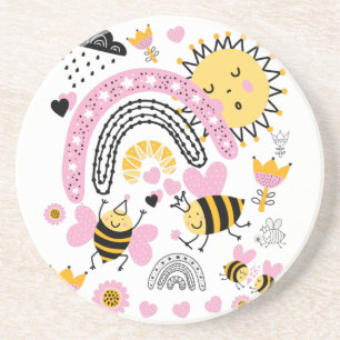 Porta-copos Rainhas Bees Bonitas BFF, Menina, Presentes Rosa