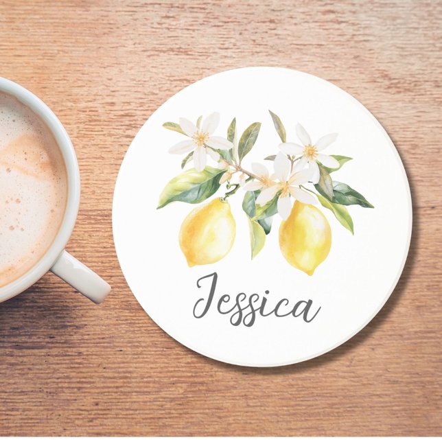 Porta-copos Ramificação de Árvores Brancas das Frutas de Limão (In situ)