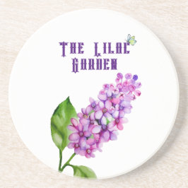 Porta-copos Ramificação lilática de aquarela elegante