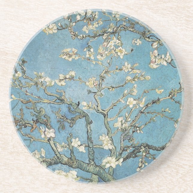Porta-copos Ramos da amêndoa de Vincent van Gogh | na flor, (Frente)
